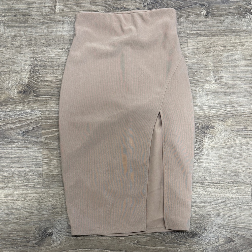 JLUXlabel Elegant Beige Pencil Skirt